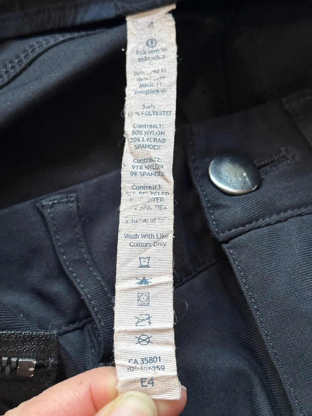 Lululemon AthleticaUrbanite Pant Black Sz 4